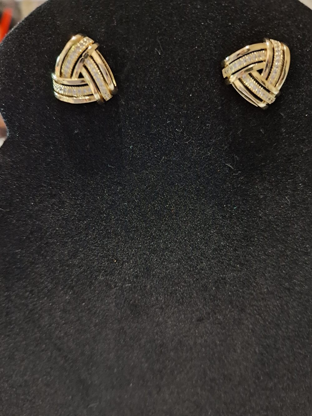 Gold Twisted Knot Stud Earrings - Women Jewelry